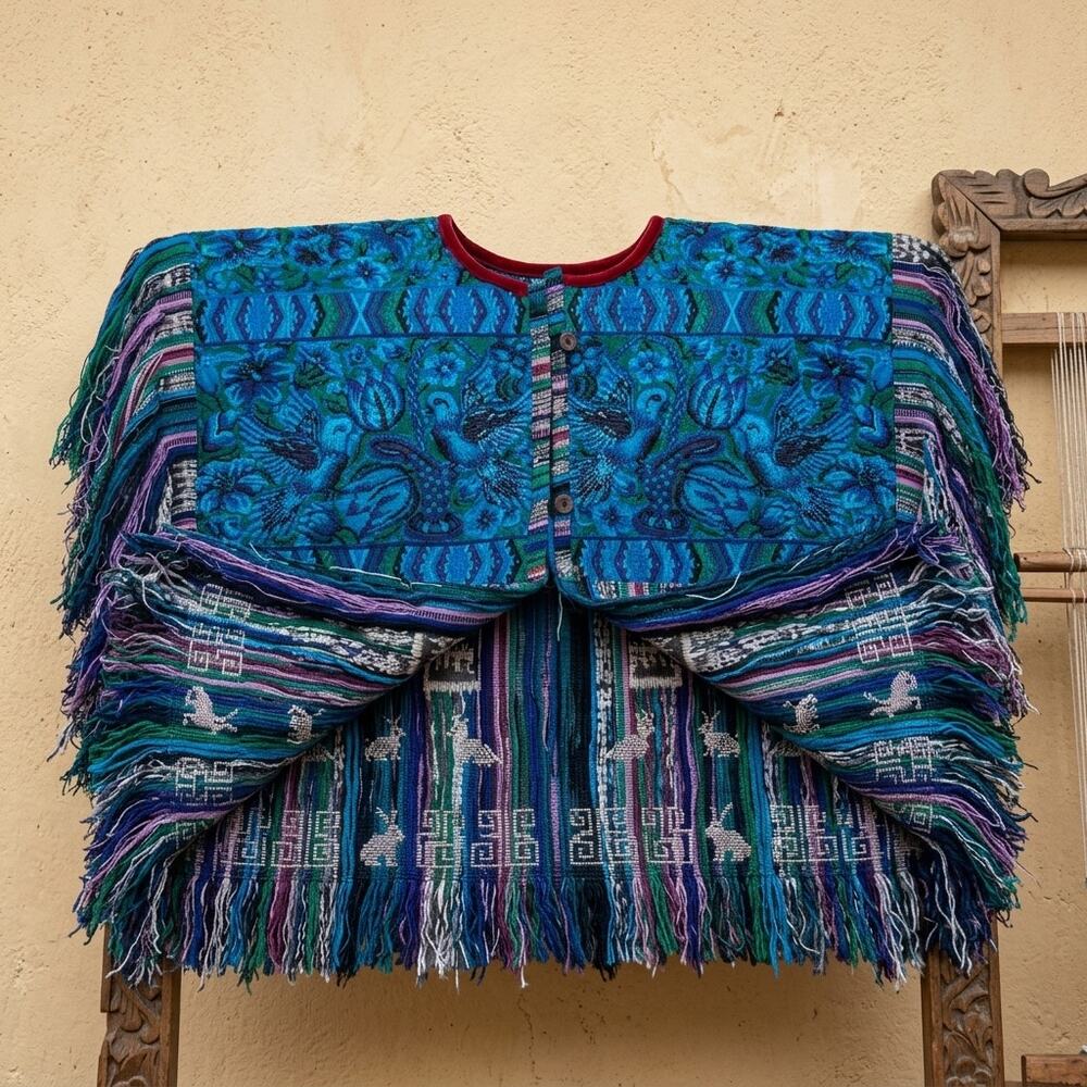 Cape huipil  only One of a kind one size SEE measurements one size fits all 2xl